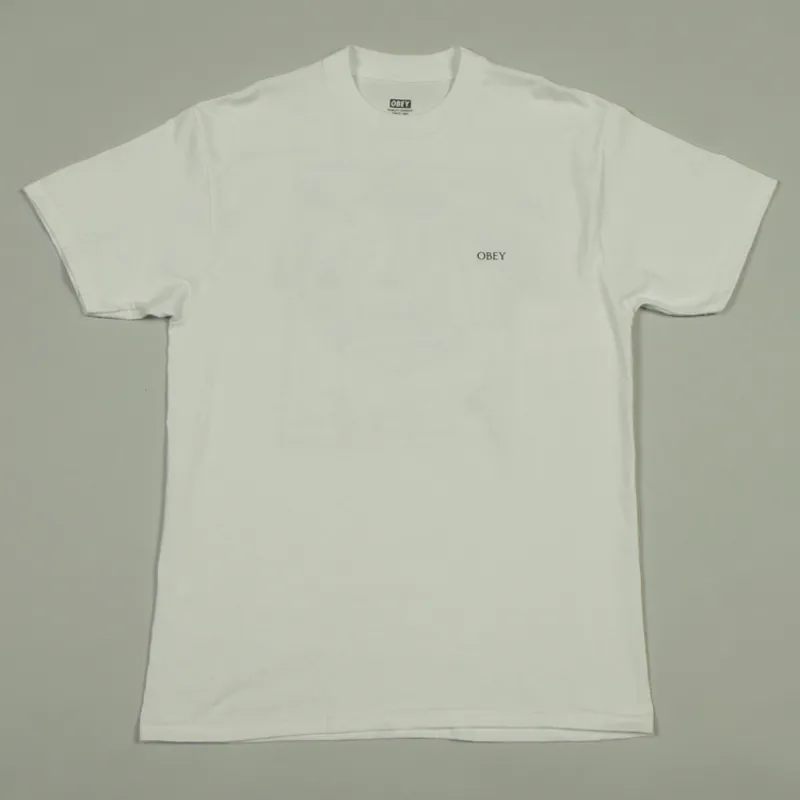 OBEY Torn Icon Face T-Shirt - White